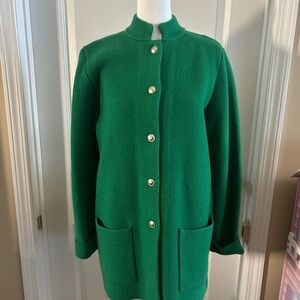 Adrienne Vittadini Green Blazer with Gold Buttons